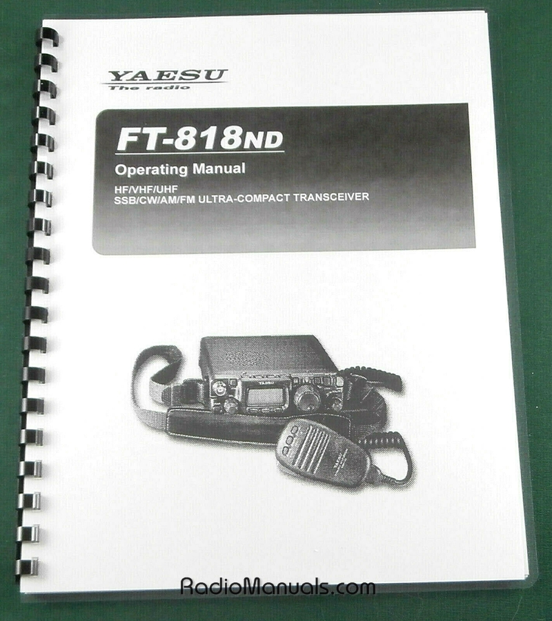 Yaesu FT-818ND Operating Manual - Click Image to Close
